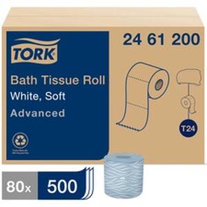 Essity TRK 2461200 Tork Advanced Bath Tissue Roll, 2-ply - 2 Ply - 3.9