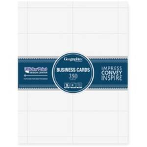 Geographics GEO 39051 Inkjet, Laser Business Card - White - Recycled -
