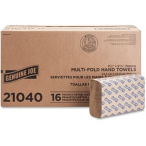Genuine GJO 21040 Joe Multifold Natural Towels - 1 Ply - Multifold - 9