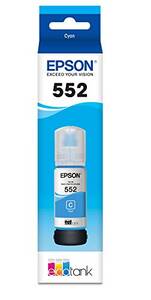 Original Epson T552220-S Dye Cyan Ink Bottle With Sensormatic