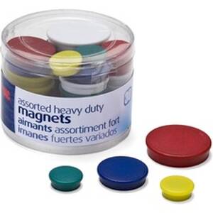 Officemate OIC 92501 Oic Heavy-duty Assorted Magnets - Small, Medium, 