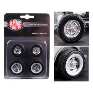 Acme A1805013W Chrome Salt Flat Wheel And Tire Set Of 4 Pieces From 19