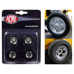Acme A1805015W Chrome Drag Wheel And Tire Set Of 4 Pieces From 1932 Fo