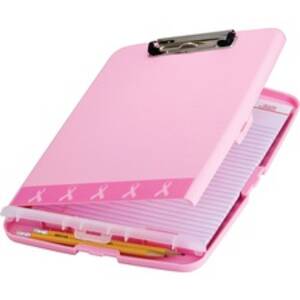 Officemate OIC 08925 Slim Clipboard Storage Box - 11 - Pink - 1 Each