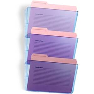 Officemate OIC 23220 Blue Glaciertrade; Wall File, 3box - 15 Height X 