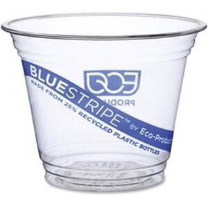 Ecoproducts ECO EPCR9 Eco-products Bluestripe Cold Cups - 9 Fl Oz - 10