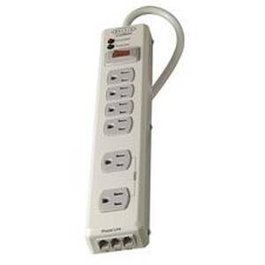 Belkin F9H620-06-MTL 6-outlet Metal Surge Protector - 6 X Ac Power - 1