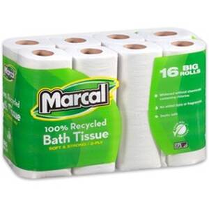 Marcal MRC 16466 Marcal 100% Recycled Softstrong Bath Tissue - 2 Ply -