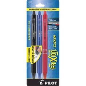 Pilot PIL 31467 Frixion .7mm Clicker Erasable Gel Pens - Fine Pen Poin