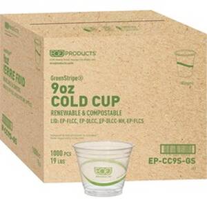 Ecoproducts ECO EPCC9SGS Eco-products Greenstripe Cold Cups - 9 Fl Oz 