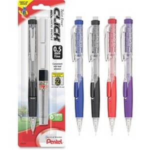 Pentel PEN PD275TLEBP .5mm Twist Erase Click Mechanical Pencils - 2 Le