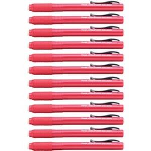 Pentel PEN ZE22BBX Rubber Grip Clic Eraser - Red - Pen - Refillable - 