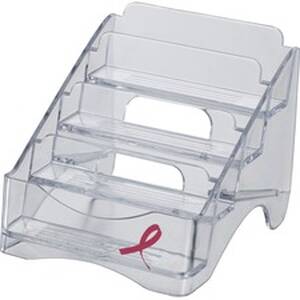 Officemate OIC 08930 Oic 4-tier Bca Business Card Holder - 4 X 3.8 X 4