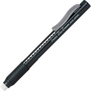 Pentel PEN ZE22A Rubber Grip Clic Eraser - Black - Black - Pen - Refil