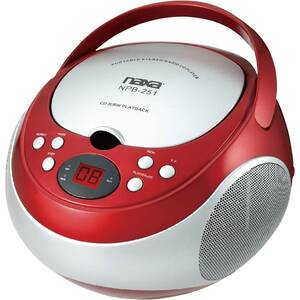Naxa NPB251RD Naxa Portable Cd Player With Am And Fm Radio (red) Nax