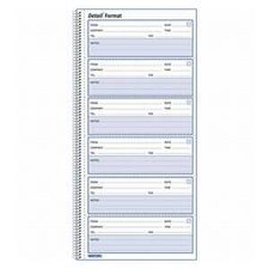 Dominion RED 51113 Rediform Voice Mail Log Book - 600 Sheet(s) - Wire 