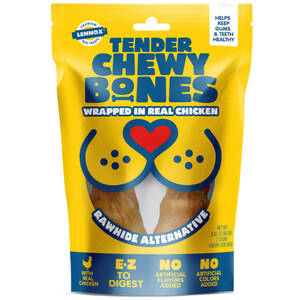 Lennox 82601 Alternative Rawhide Tender Chewy Bones With Real Chicken 