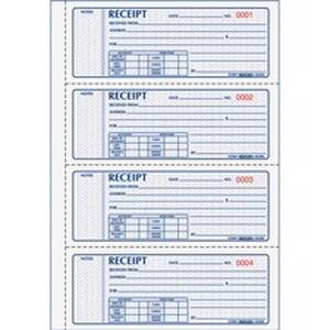 Dominion RED 8L816 Rediform Money Receipt 4 Per Page Collection Forms 