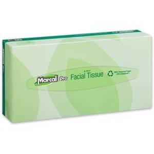 Marcal MRC 2930CT Marcal Pro 100% Recycled Facial Tissue - 2 Ply - Whi