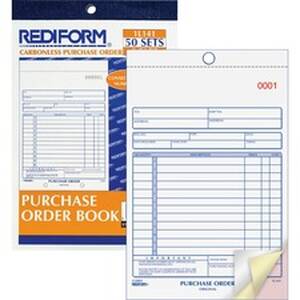 Dominion RED 1L141 Rediform 3-part Carbonless Purchase Order Book - 50