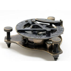 Old ND012 Fully Functional Sundial Compass In Wooden Box (small)