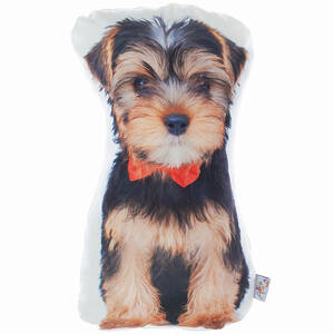 Homeroots.co 355272 Yorkie Dog Shape Filled Pillow Animal Shaped Pillo