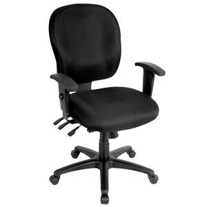 Homeroots.co 372358 26 X 25 X 37 Black Fabric Chair