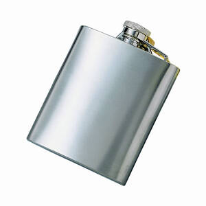 Creative 21041 Brushed Flask, Stainless Steel 8 Oz Capacity 5
