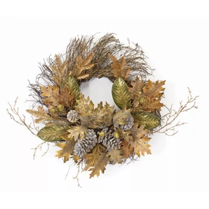 Melrose 81462DS Fall Wreath 23d Plasticrattan