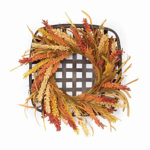 Melrose 81195DS Wreath And Wicker Wall Dcor 20sq Foamwillow