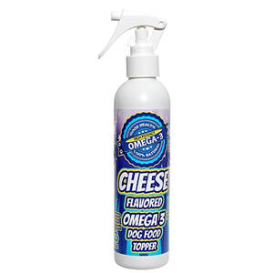 Flavored 8957-CHZ8 Cheese Flavored Omega 3 Spray For Dry Dog Food 8 Oz