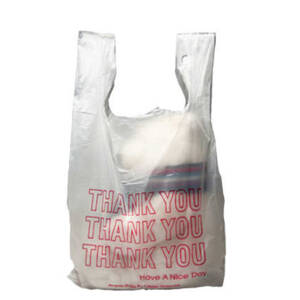 International MB-T-24TK Thank You Carry Out T-shirt Bags 0.6 Mil  11.5