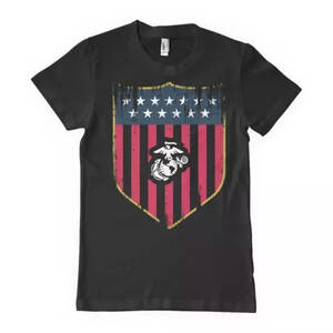 Fox 63-4012 XXXL Usa Shield Marines Men's T-shirt Black - 3xl