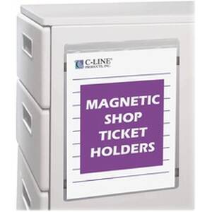 C-line CLI 83911 Magnetic Vinyl Shop Ticket Holders, Welded - 8-12 X 1