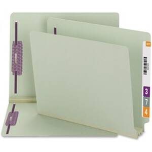 Smead SMD 34725 Smead Letter Recycled Fastener Folder - 8 12 X 11 - 3 