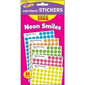 Trend TEP T1942 Trend Superspots Neon Smiles Stickers Variety Pack - A