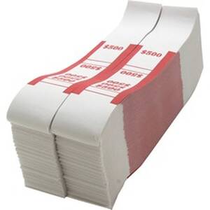 Sparco SPR BS500WK White Kraft Aba Bill Straps - 1000 Wrap(s)total $50