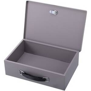 Sparco SPR 15502 All-steel Insulated Cash Box - Steel - Gray - 3.8 Hei