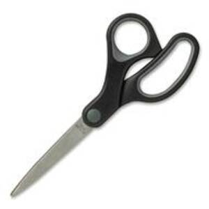Sparco SPR 25225 Straight Rubber Handle Scissors - 7 Overall Length - 