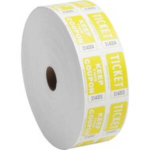 Sparco SPR 99270 Roll Tickets - Yellow - 2000roll