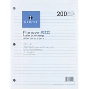 Sparco SPR 82122 Standard White 3hp Filler Paper - 200 Sheets - Wide R