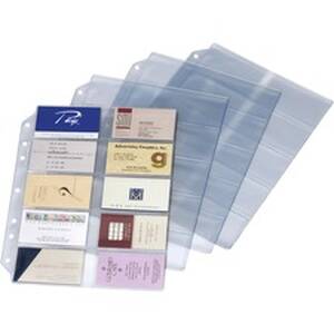 Tops CRD 7860000 Cardinal Easyopen Card File Binder Refill Pages - 12 