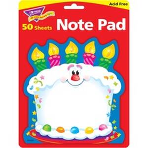 Trend TEP T72071 Trend Bright Birthday Shaped Note Pad - 50 X Multicol