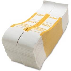 Sparco SPR BS1000WK White Kraft Aba Bill Straps - 1000 Wrap(s)total $1