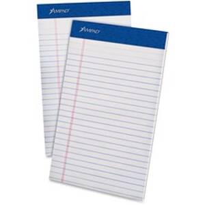 Tops TOP 20304 Ampad Perforated Ruled Pads - 50 Sheets - Stapled - 0.2