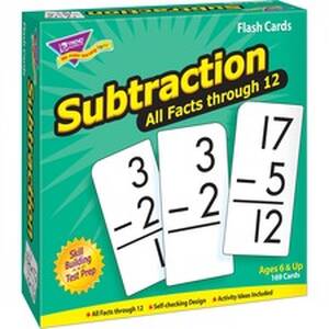 Trend TEP 53202 Trend Subtraction All Facts Through 12 Flash Cards - T