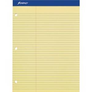 Tops TOP 20245 Ampad Perforated 3 Hole Punched Ruled Double Sheet Pads