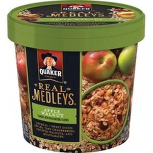 Quaker QKR 31550 Quaker Oats Real Medleys Apple Walnut Oatmeal - Apple