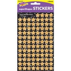 Trend TEP 46403 Trend Gold Sparkle Stars Supershapes Stickers - Self-a