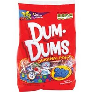 Spangler SPA 71 Dum Dum Pops Candy - Assorted - Fat-free - 200  Bag